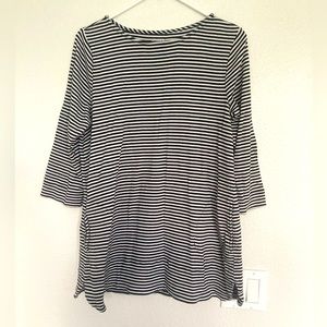 4/$25 Chico’s The Ultimate Tee Black and White Stripes Women’s M